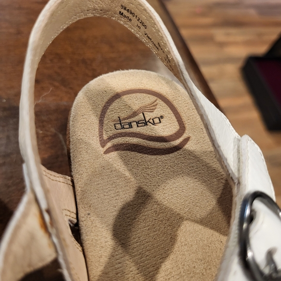 Dansko Women’s Season Leather Sandals White Size 38 (US 7.5-8) - Picture 7 of 10